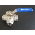 Stainless Three Way Ball Valve with Thread End (Q14/Q15)